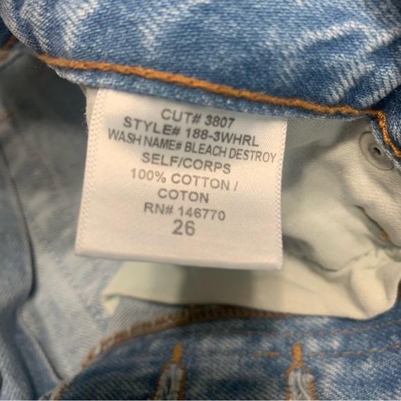 Re/Done 90s High Rise Loose Fit Jeans 26 Beach Destroy Light Wash - Picture 10 of 12